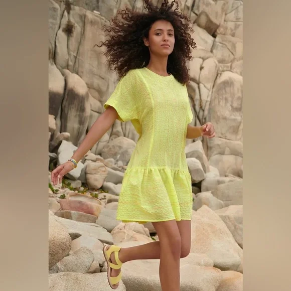 NWT Anthropologie Corey Lynn Calter Mariah Textured Mini Dress Medium - Picture 1 of 9